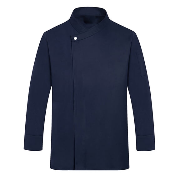 Hearthz Unisex Chef Coat Work Jackets for Men Women Long Sleeves Men's Chef Coat Womens Restaurant Kitchen Cook Shirt Work Uniforms (Navy,XXL)