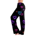 thumbnail image 1 of Hearthz Valentine Pajama Pants for Women Love Heart Graphic Pajama Pants Woman Drawstring Wide Leg Holidays Women Sleep Pants, 1 of 7