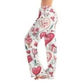 thumbnail image 1 of Hearthz Valentine Pj Pants Heart Print Sleep Pants for Women Spring Drawstring Straight Leg Women Lounge Pants, 1 of 6