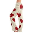thumbnail image 1 of Hearthz Valentine Pj Pants for Women Heart Print Pj Pants Women Baggy Drawstring Straight Leg Sleep Pants Women, 1 of 4