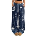 thumbnail image 1 of Hearthz Womens Christmas Pajama Pants High Waist Wide Leg Pj Bottoms Pants Fall Winter Lounge Pants for Women Xmas Sleeping Pants Women, 1 of 5
