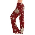 thumbnail image 1 of Hearthz Womens Christmas Pajama Pants Winter Super Soft Drawstring Sleep Home Pj Pants Fleece Wide Leg Xmas Women’s Pants, 1 of 6