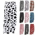 thumbnail image 1 of Hearthz Womens Flannel Pajama Pants Winter Super Soft Fuzzy Sleep Home Pj Pants Fleece Wide Leg Leopard Women Pants with Pockets, 1 of 8