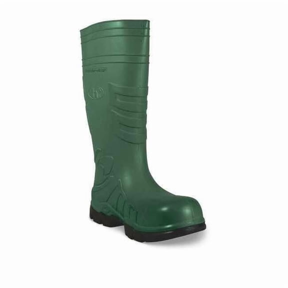 Men's Poly Tuff Polyurethane Boots, Composite Toe, Black, Green, 6 80171-06