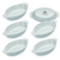 thumbnail image 1 of Heartland Home & Garden Porcelain Mini Oval 95” x 5” 145 oz Baking Dish, Oven Safe, (6 Count), 1 of 12