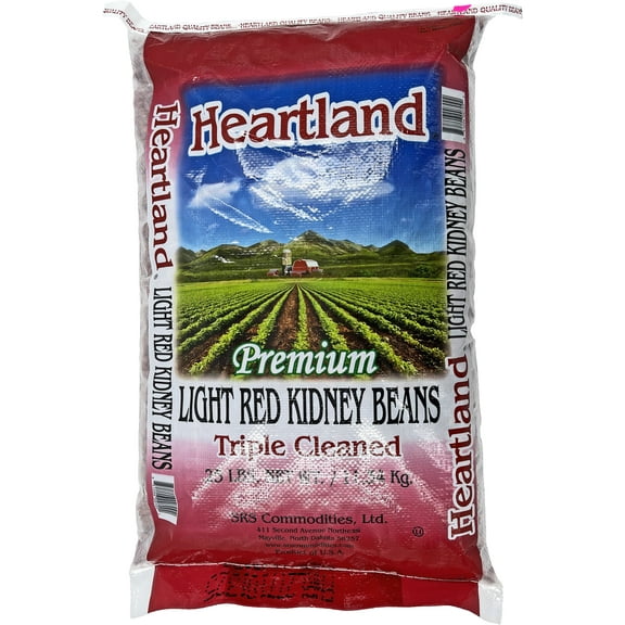 Heartland Light Red Kidney Beans | Triple Cleaned | Kosher | 25 lbs.