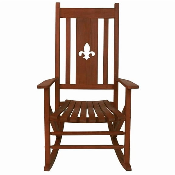 Heartland Natural Fleur De Lis Classic Porch Rocker