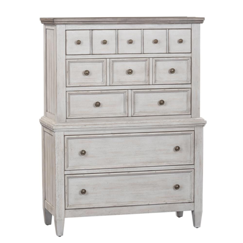 Heartland White 5-Drawer Chest with Felt Lined Drawers