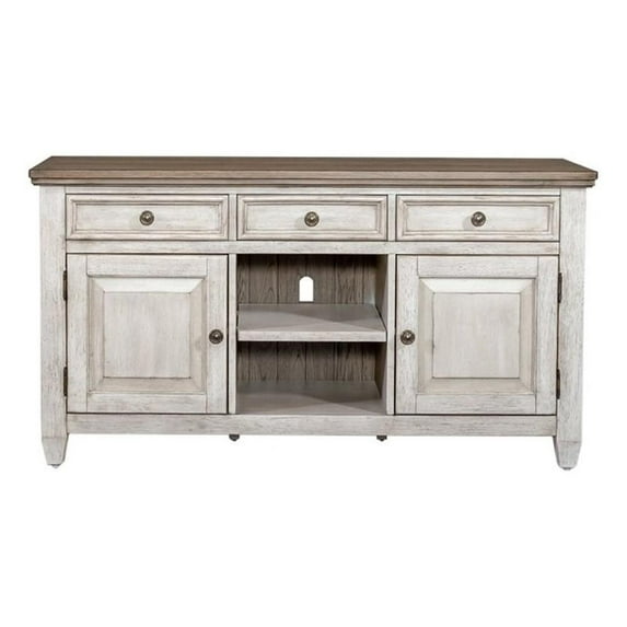 Heartland White 56 Inch Tile TV Console