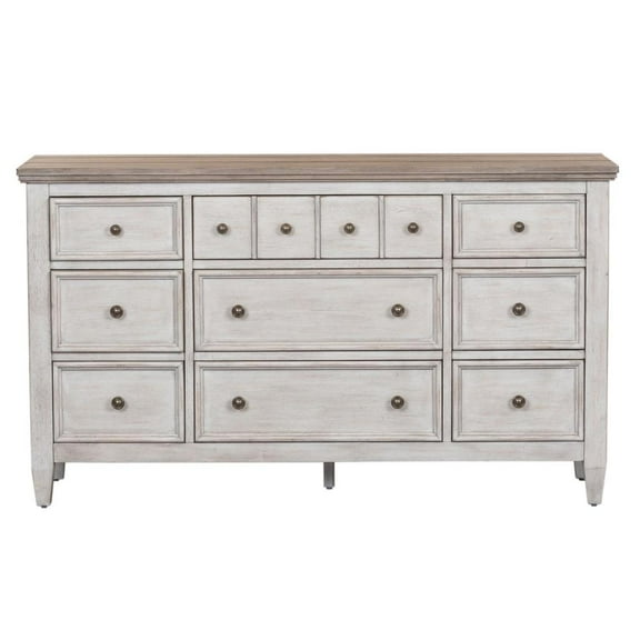 Heartland White 9 Drawer Dresser