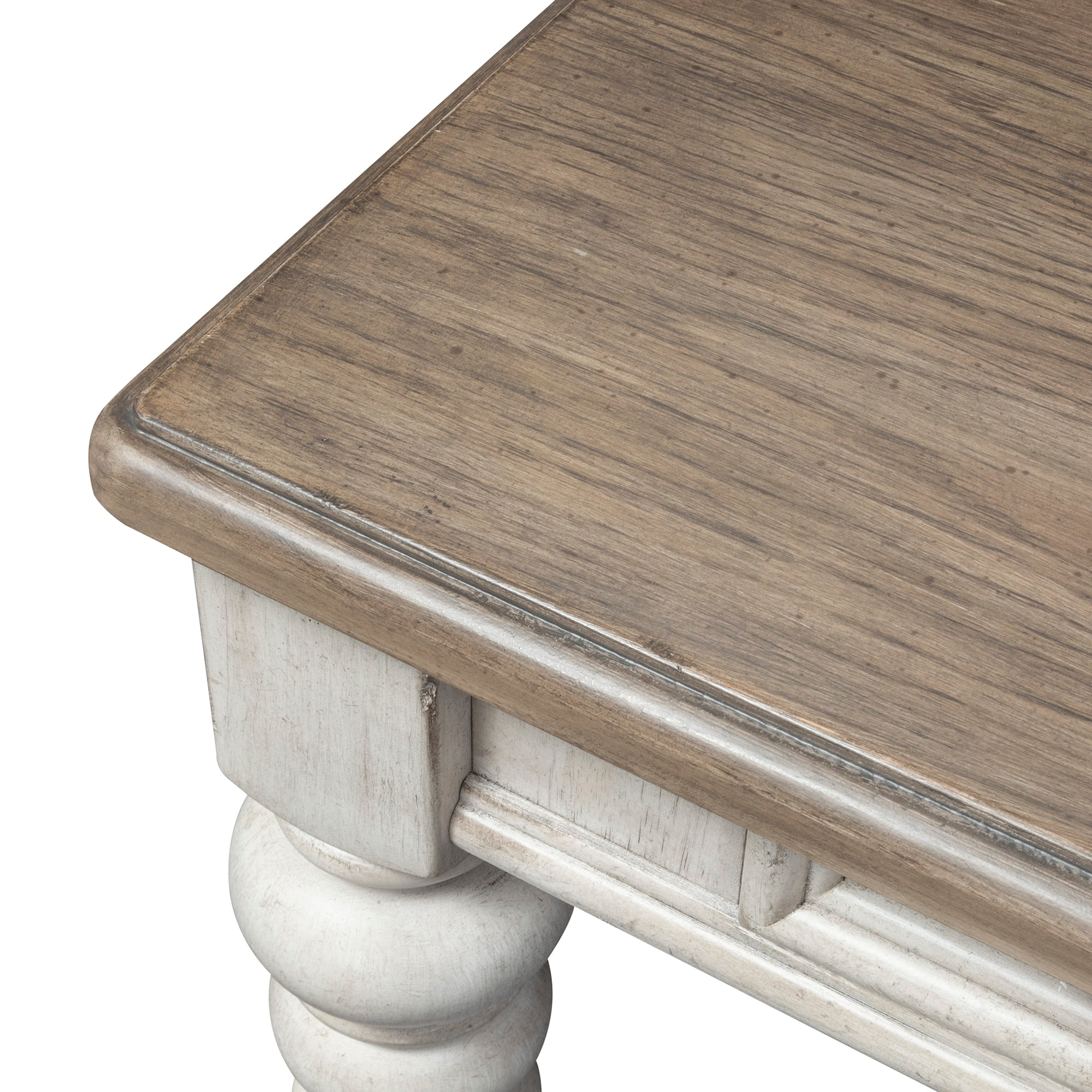 Heartland White Wood Writing Desk with Drawers