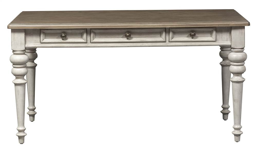 Heartland White Wood Writing Desk with Drawers