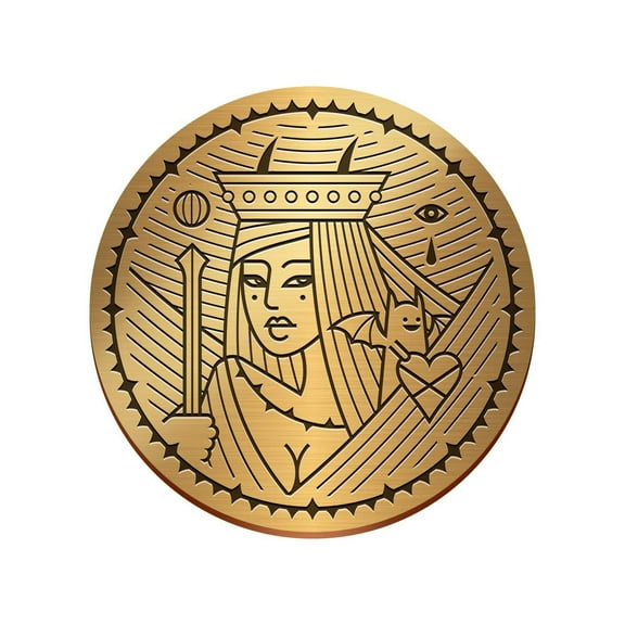 Heartless 2" Metal Coin Poker Chip Playing Cards by Thirdway Industries