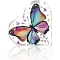 thumbnail image 1 of Hearts Acrylic Plaques Bible Inspirational Gifts for Women Keepsake Christian Positive Prayer God Sign Paperweight for Home Office Table Desk Butterfly Gifts for Birthday Christmas 5.9in DIY, 1 of 8