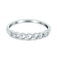 thumbnail image 1 of Hearts Band Rhodium Plated Ring Solid 925 Sterling Silver Size 7, 1 of 6