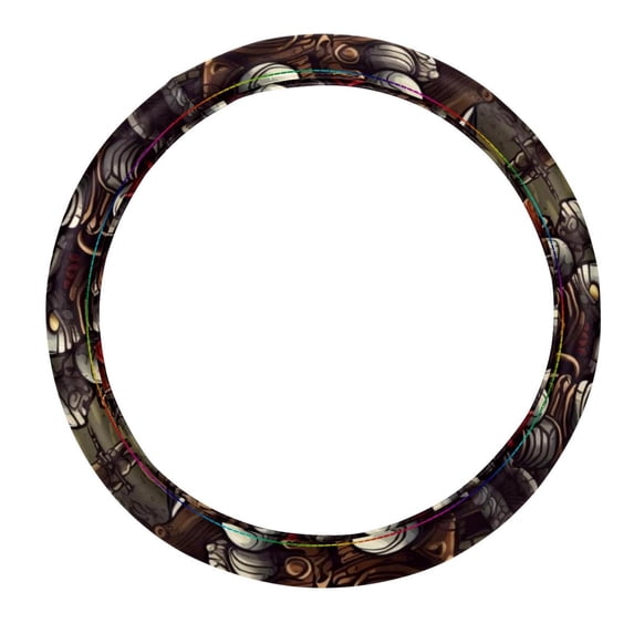 Hearts Battle 14.5 Inch Printing PVC Leather Car Wheel Covers Steering Wheel Covers Auto Accessories