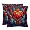 thumbnail image 1 of Hearts Battle Chair Pillow Covers Set with Velvet Material, Unique Patterns, 16x16, 18x18, 20x20 Inches, 2 Items Included for Throw Pillows, Pillow Inserts,for Various Occasions, 1 of 6