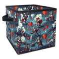 thumbnail image 1 of Hearts Battle Foldable Clothes Storage Toy Box Storage Basket with Handle 10.8"x10.5"x10.6" Large Capacity, 1 of 6