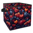 thumbnail image 1 of Hearts Battle Foldable Storage Containers with Handle, 10.8"x10.5"x10.6", Large Capacity Toy Storage Box, 1 of 6