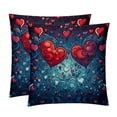 thumbnail image 1 of Hearts Battle Luxurious Velvet Throw Pillow Covers Inserts with Unique Patterns - Set of 2 Chair Pillow Covers, Available in 16x16, 18x18, 20x20 Inches for Any Occasion, 1 of 6