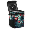 thumbnail image 1 of Hearts Battle Mini Car Trash Can with Foldable Lid, Leak-proof Design and Hanging Storage Bag for Auto - Car Trash Can, 1 of 6