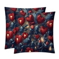 thumbnail image 1 of Hearts Battle Velvet Throw Pillow Covers Set of 2 - Sizes 16x16, 18x18, 20x20 Inches - Decorative Pillows with Unique Patterns for Various Occasions - Throw Pillow Inserts Included, 1 of 6