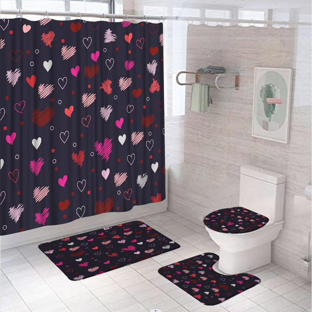 Smile Cloud Pattern Print Bathroom Shower Curtain