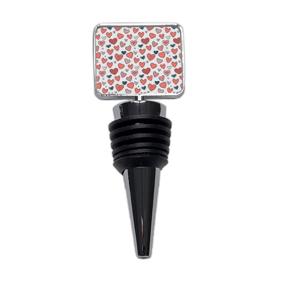 Hearts Cottage Core Valentines Day Anniversary Love Wedding Wine Bottle Stopper Cap Plug