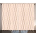 thumbnail image 1 of Ambesonne Hearts Curtains 2 Panel Set, Dainty Love Theme Abstract, 108" x 90", Eggshell Coffee, 1 of 3