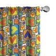 thumbnail image 1 of Hearts Curtains 2 Panels Set, Valentine's Day Themed Love in Colorful Frames Romantic Illustration, Window Drapes for Living Room Bedroom, 56"W X 63"L, Multicolor, by Ambesonne, 1 of 5