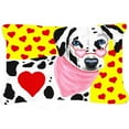 thumbnail image 1 of Hearts & Dalmatian Fabric Decorative Pillow, 1 of 1