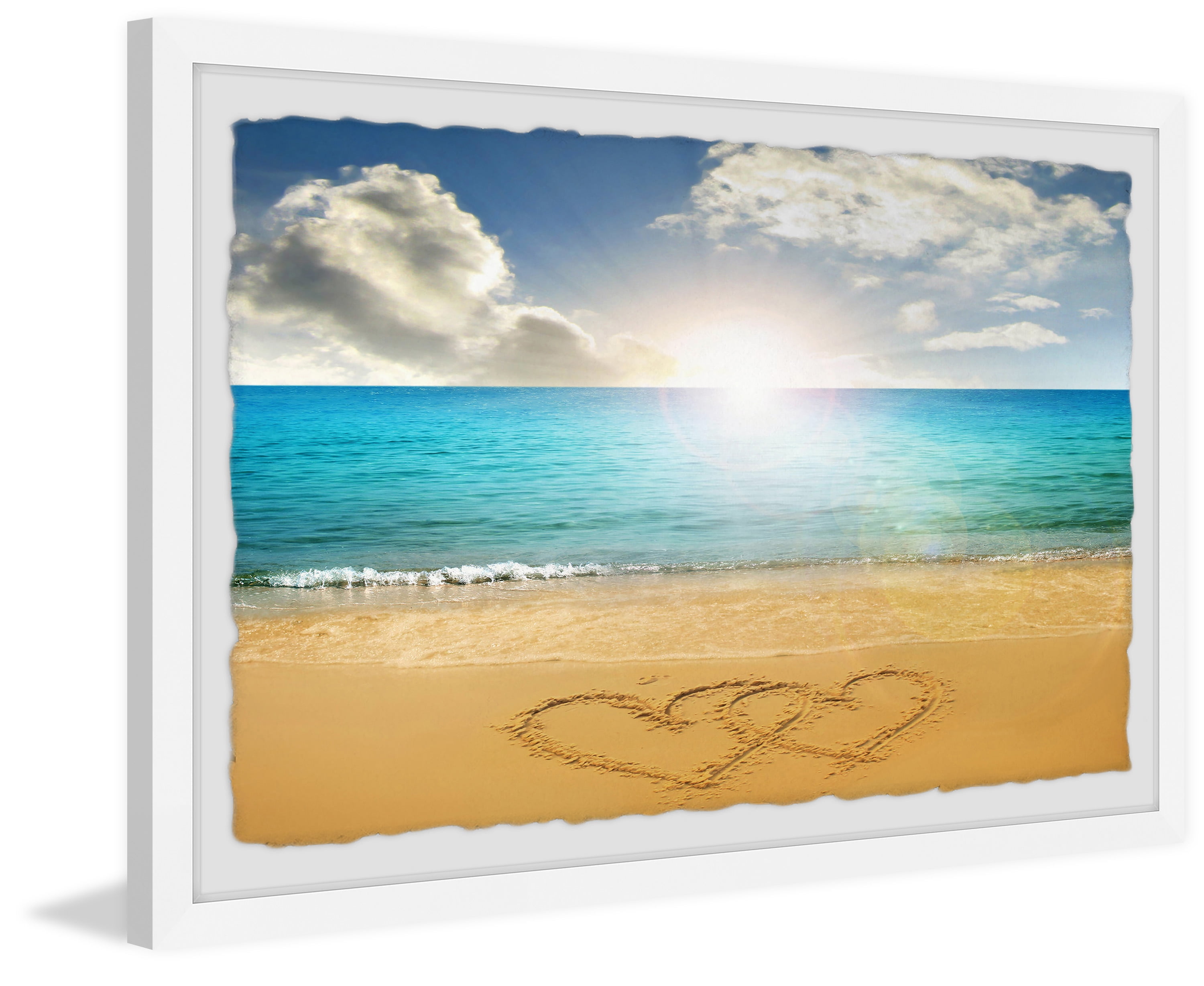 Hearts Linked Framed Painting Print