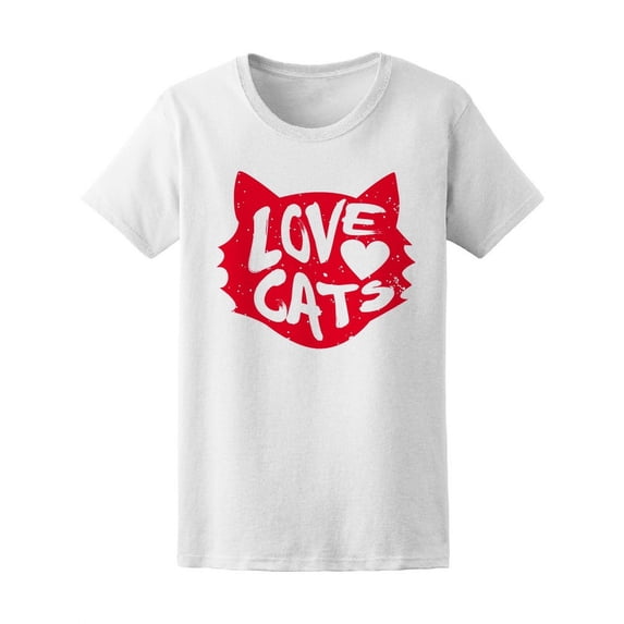 Hearts Love Cats T-Shirt Women -Image by Shutterstock, Female Large
