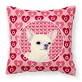 thumbnail image 1 of Hearts Love and Valentine's Day Dog Portrait Fabric Decorative Pillow, 1 of 4
