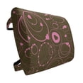 thumbnail image 1 of Hearts Lumbar Pillow, Valentines Day Themed Ornate Romantic Pink Circles and Shapes on Dark Background, Soft Back Cushion for Office Chairs with Adjustable Straps, 14" x 13", Pink Brown, by Ambesonne, 1 of 7