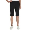 thumbnail image 1 of Hearts Of Palm Womens Petite Solid Color Tech Stretch Skimmer With Elastic Waistband, 1 of 4