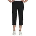 thumbnail image 1 of Hearts Of Palm Womens Solid Pull-On Capri Pants With Detailed Split Hem, 1 of 4