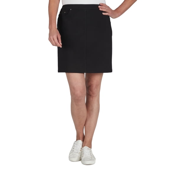 Hearts Of Palm Womens Tech Stretch Pull On Skort With Elastic Waistband