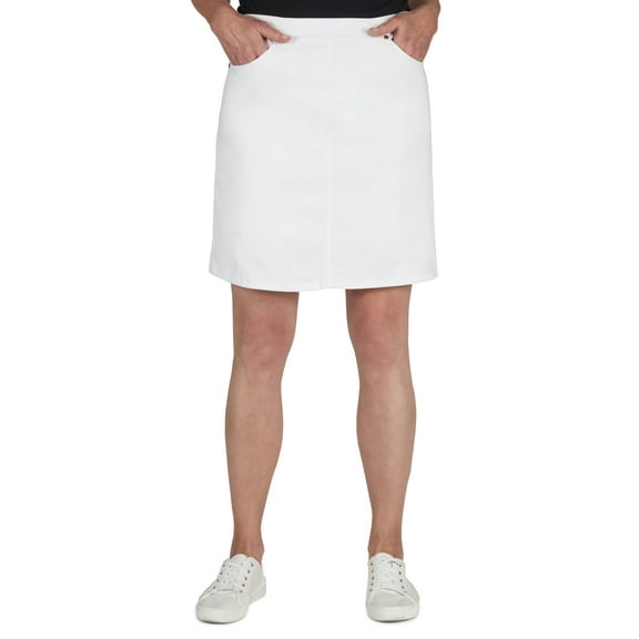 Hearts Of Palm Womens Tech Stretch Pull On Skort With Elastic Waistband