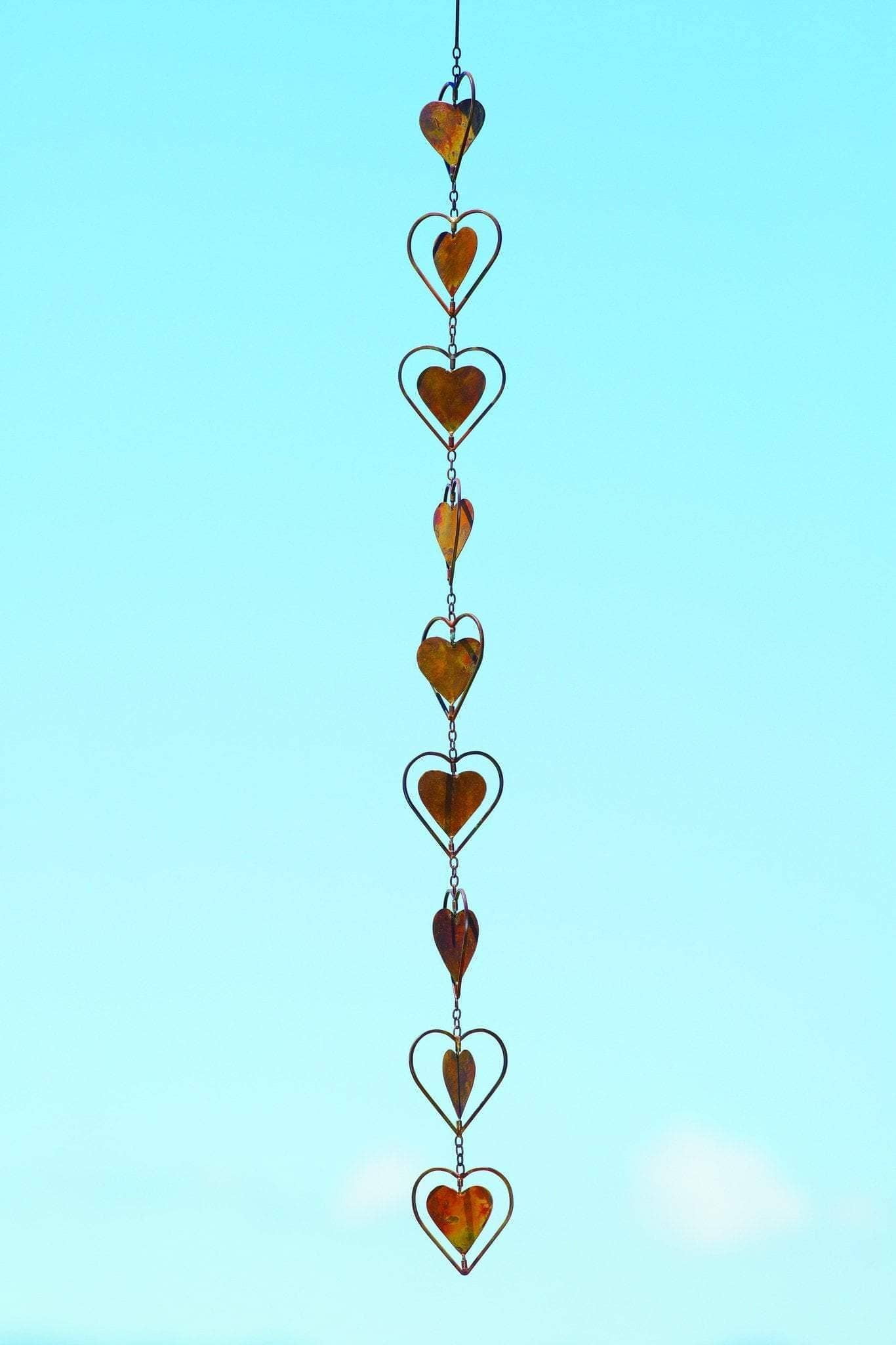 48" Flamed Steel Heart Hanging Ornament