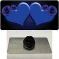 thumbnail image 1 of Hearts Over Roses In Blue Novelty Metal Hat Pin 1.5" x 0.75" Hat Pin (PIN), 1 of 1