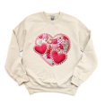thumbnail image 1 of Hearts Patchwork Print - Women's Graphic Sweatshirt, 1 of 12