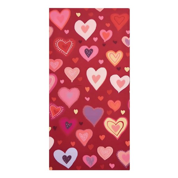Hearts Pattern Red Love Valentine Microfiber Beach Towel Absorbent Compact Towels for Swimming Pool Beach Travel Things for Vacation Essentials Adult Gift,61.430.3Inch