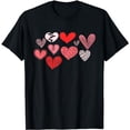 thumbnail image 1 of Hearts Pattern Valentines Day Cute Love V-Day Pajama T-Shirt, 1 of 5