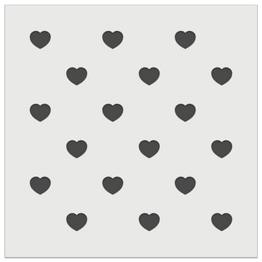 Hearts Polka Dots DIY Cookie Wall Craft Stencil - 5.5 Inch