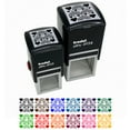 thumbnail image 1 of Hearts Rainbow Background Self-Inking Rubber Stamp Ink Stamper - Red Ink - Small 1 Inch, 1 of 7