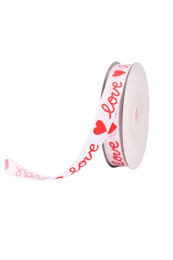 Hearts Ribbon - Valentine'S Day Mother'S Day Satin Ribbon, Heart Ribbons for Gift Wrapping, Wedding Birthday Party Decorations, Crafts Diy Supplies Packaging Case