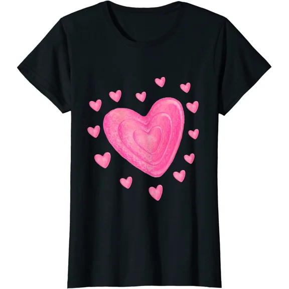Hearts School Happy Valentines Day Love Gift Ladies' Crewneck T-Shirt