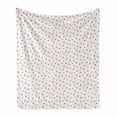thumbnail image 1 of Hearts Soft Flannel Fleece Throw Blanket, Mini Hearts in Continuous Repeating Pattern Romantic Theme, Cozy Plush for Indoor and Outdoor Use, 50" x 70", Vermilion Pale Pink, by Ambesonne, 1 of 6