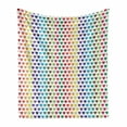 thumbnail image 1 of Hearts Soft Flannel Fleece Throw Blanket, Valentines Day Theme Vertically Aligned Vivid Rainbow Color Little Hearts Medley, Cozy Plush for Indoor and Outdoor Use, 50" x 70", Multicolor, by Ambesonne, 1 of 6
